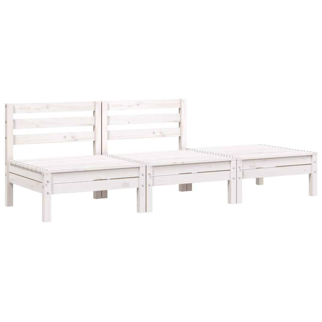 Tuinbank 3-zits massief grenenhout wit is nu te koop bij PeponiXL, paradijselijk wonen!
