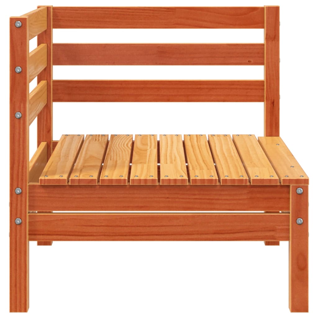 Tuinbank 3-zits met voetenbank massief grenenhout wasbruin is nu te koop bij PeponiXL, paradijselijk wonen!