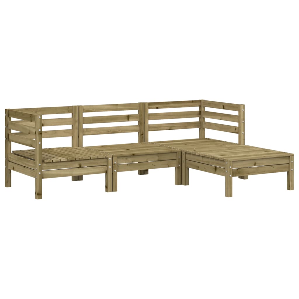 Tuinbank 3-zits met voetenbank geïmpregneerd hout wasbruin is nu te koop bij PeponiXL, paradijselijk wonen!