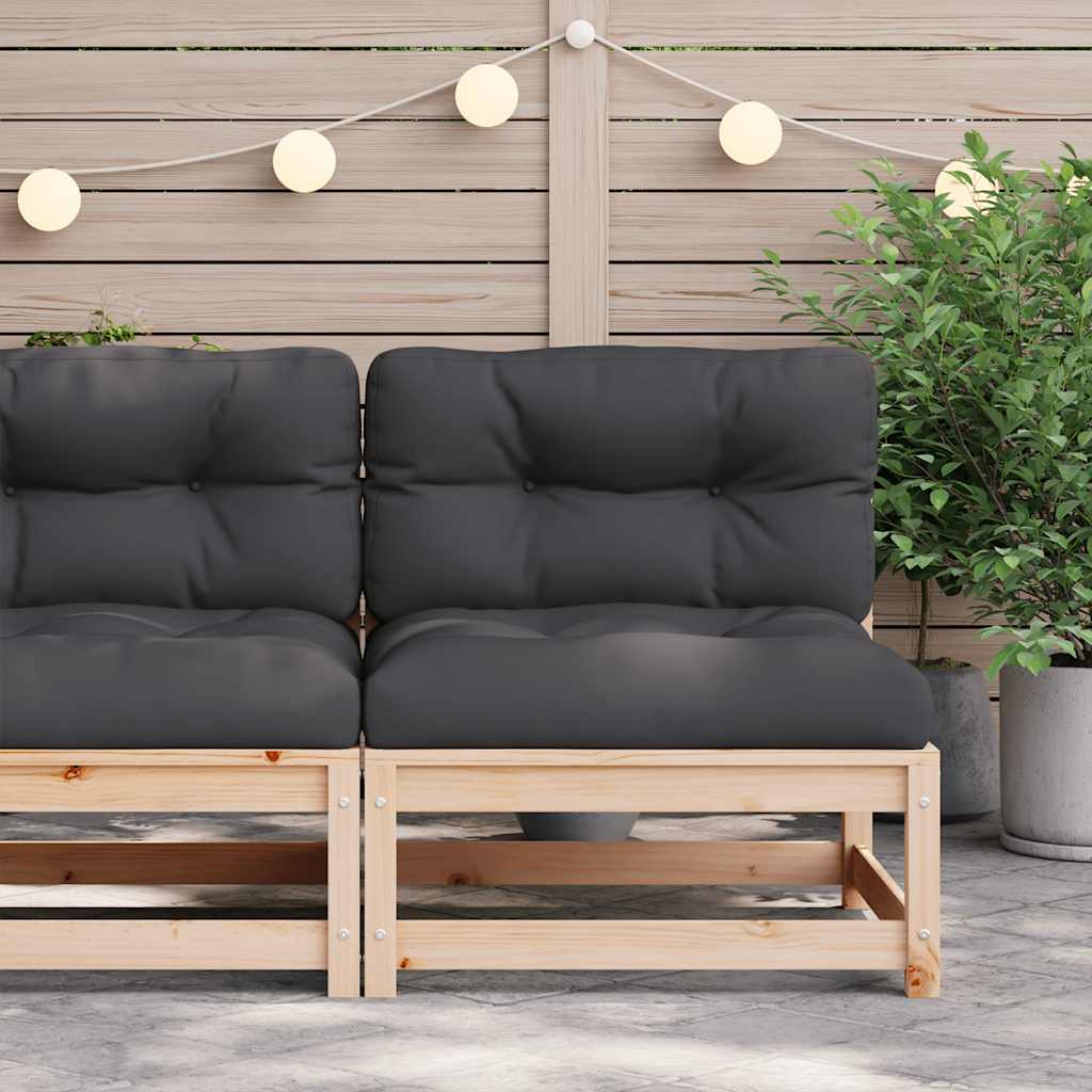 Tuinbank zonder armleuningen met kussens massief grenenhout is nu te koop bij PeponiXL, paradijselijk wonen!