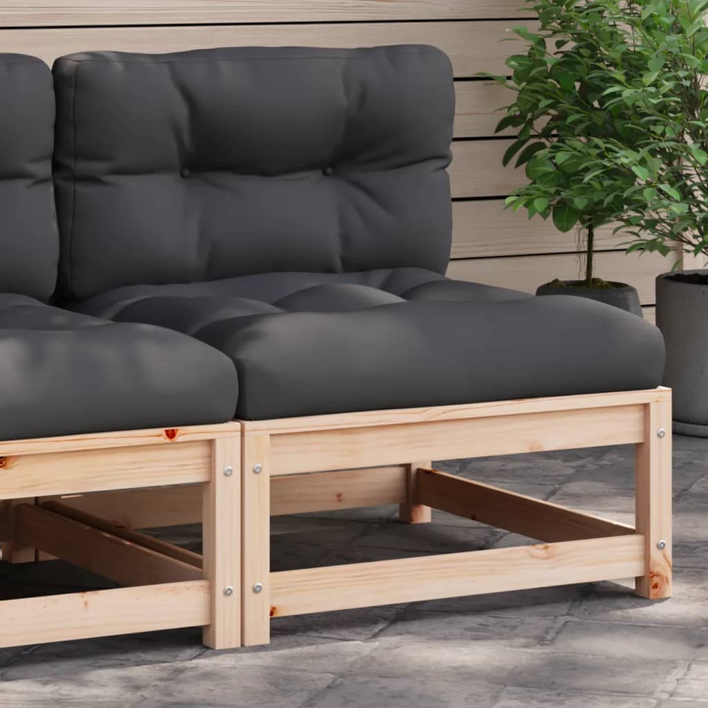 Tuinbank zonder armleuningen met kussens massief grenenhout is nu te koop bij PeponiXL, paradijselijk wonen!
