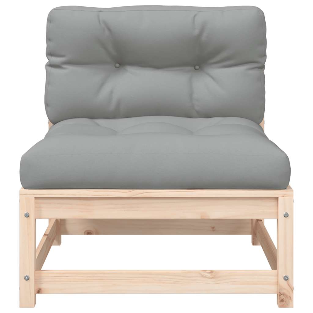 Tuinbank zonder armleuningen met kussens massief grenenhout is nu te koop bij PeponiXL, paradijselijk wonen!