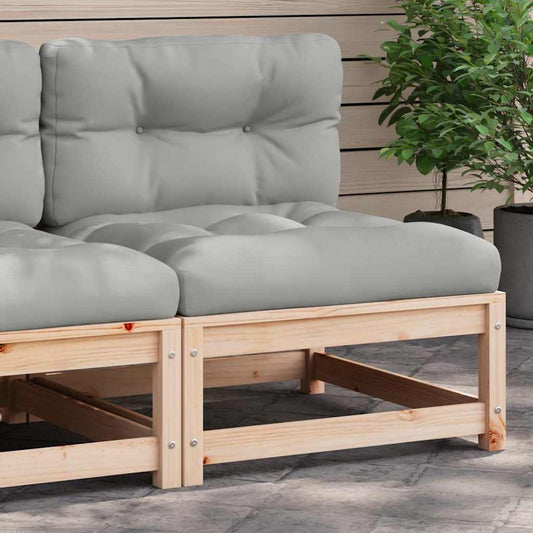 Tuinbank zonder armleuningen met kussens massief grenenhout is nu te koop bij PeponiXL, paradijselijk wonen!
