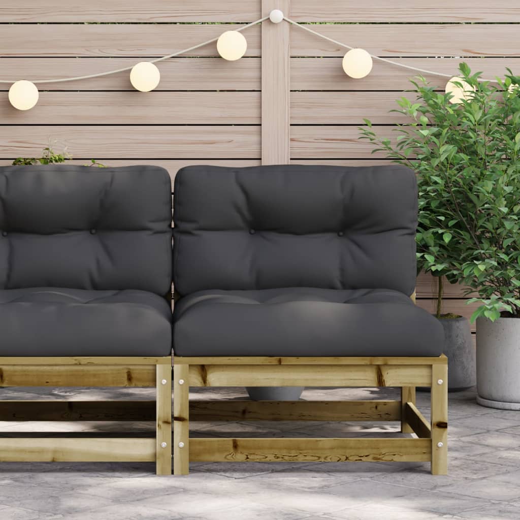 Tuinbank zonder armleuningen met kussens hout is nu te koop bij PeponiXL, paradijselijk wonen!
