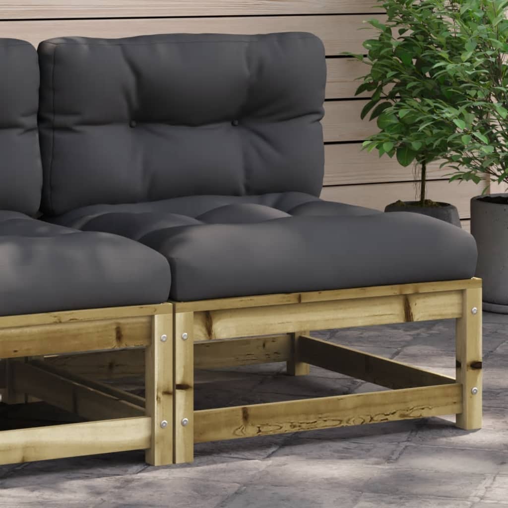 Tuinbank zonder armleuningen met kussens hout is nu te koop bij PeponiXL, paradijselijk wonen!