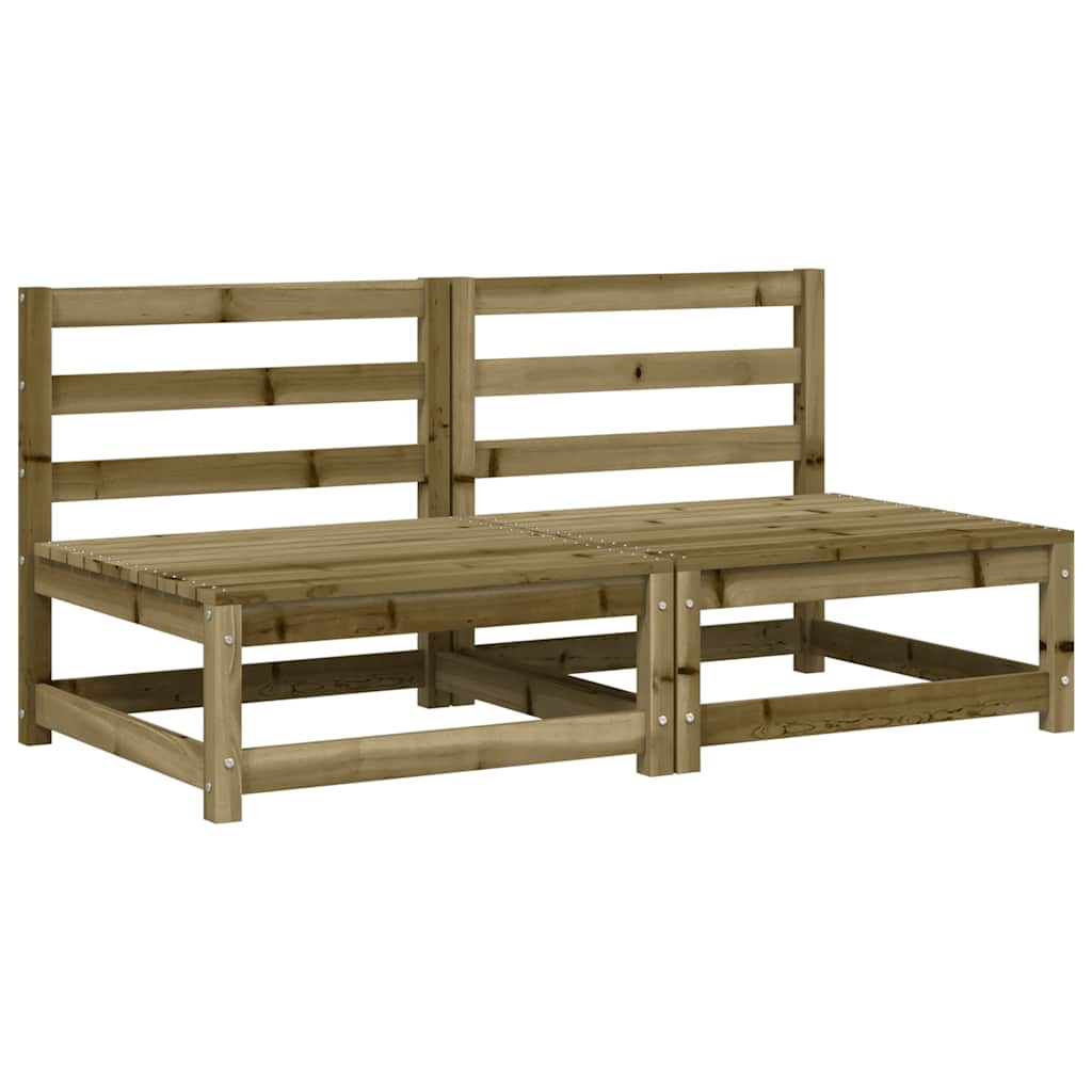 Tuinbanken 2 st zonder armleuningen met kussens grenenhout is nu te koop bij PeponiXL, paradijselijk wonen!