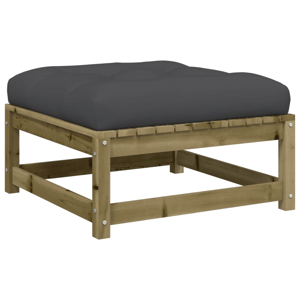 Tuinvoetenbank met kussen geïmpregneerd grenenhout is nu te koop bij PeponiXL, paradijselijk wonen!