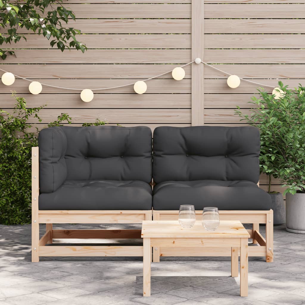 Tuinbank 2-zits met kussens massief grenenhout is nu te koop bij PeponiXL, paradijselijk wonen!