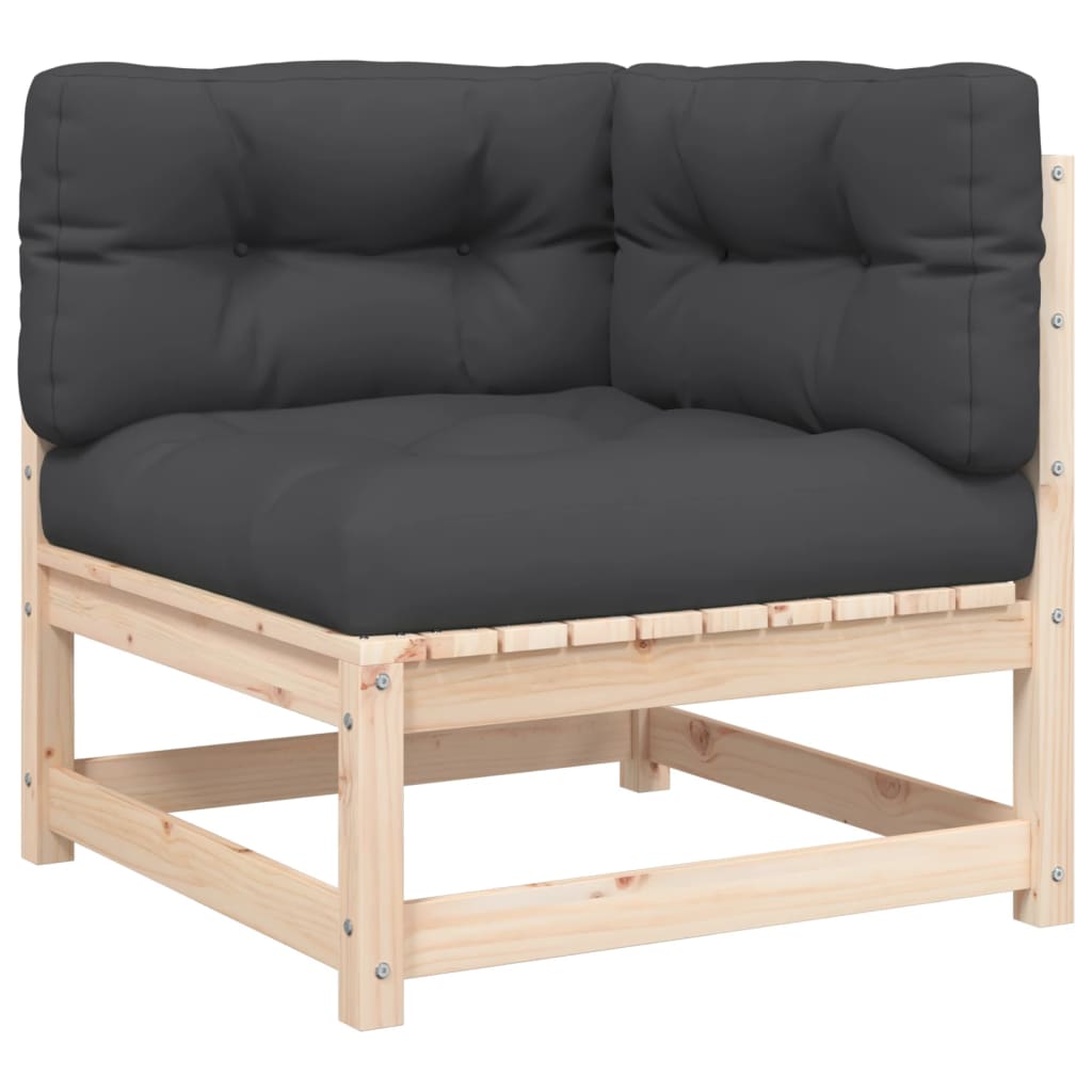 Tuinbank 2-zits met kussens massief grenenhout is nu te koop bij PeponiXL, paradijselijk wonen!