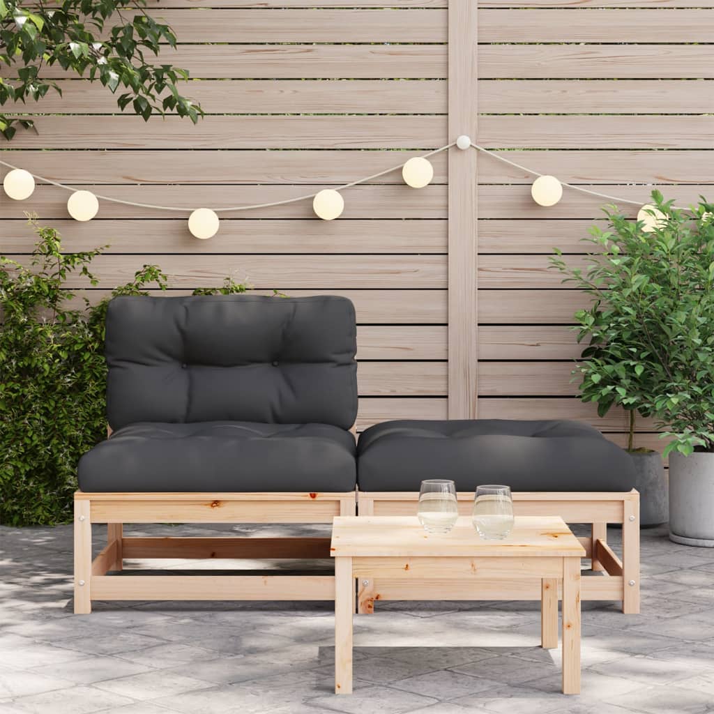Tuinbank zonder armleuningen met kussens en voetenbank is nu te koop bij PeponiXL, paradijselijk wonen!