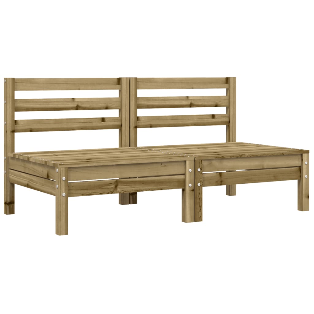 Tuinbanken 2 st zonder armleuningen met kussens hout is nu te koop bij PeponiXL, paradijselijk wonen!