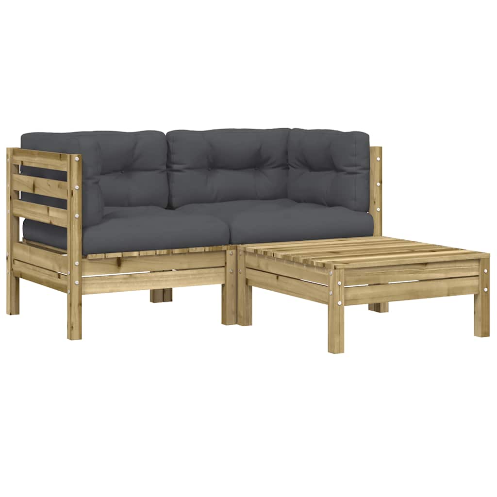 Tuinbank 2-zits met kussens en voetenbank is nu te koop bij PeponiXL, paradijselijk wonen!