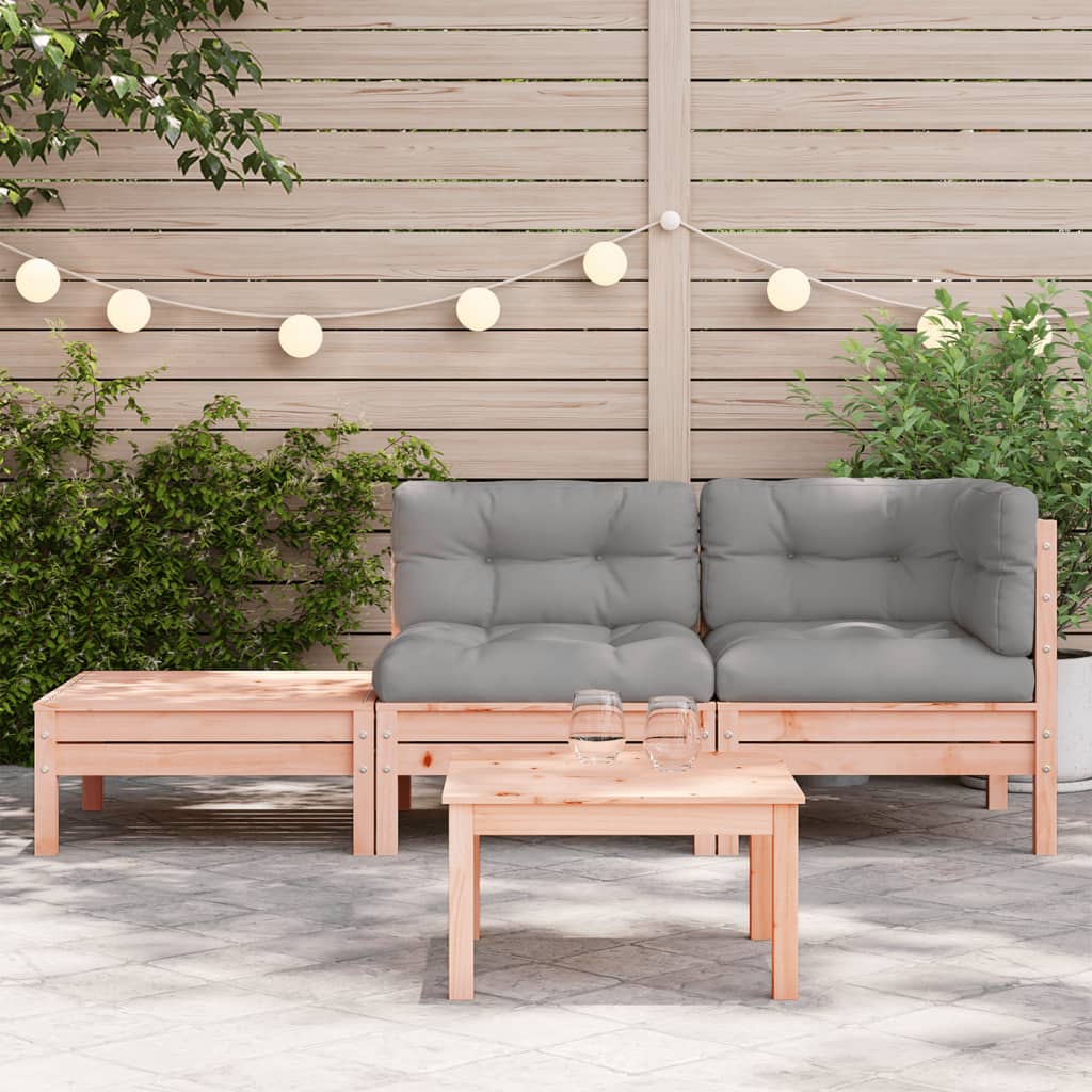 Tuinbank met kussens en voetenbank massief Douglashout is nu te koop bij PeponiXL, paradijselijk wonen!