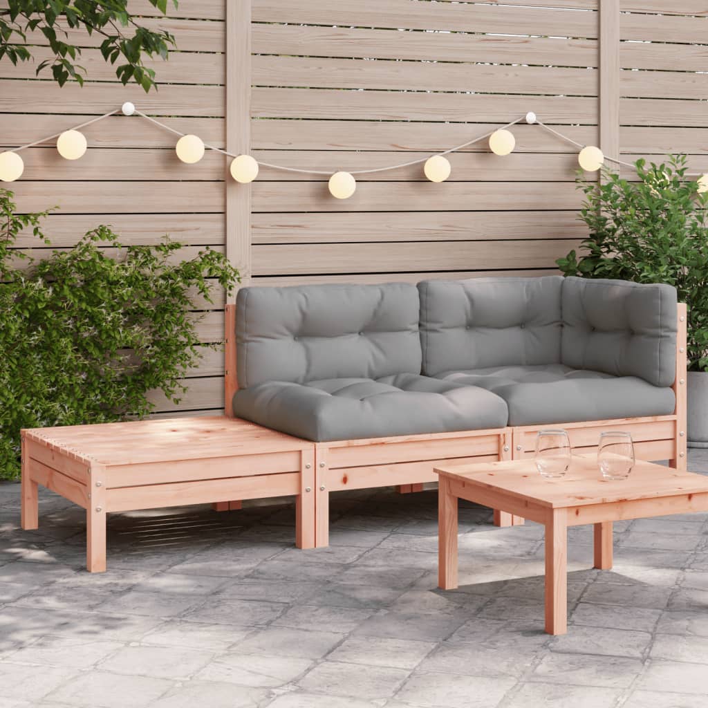 Tuinbank met kussens en voetenbank massief Douglashout is nu te koop bij PeponiXL, paradijselijk wonen!