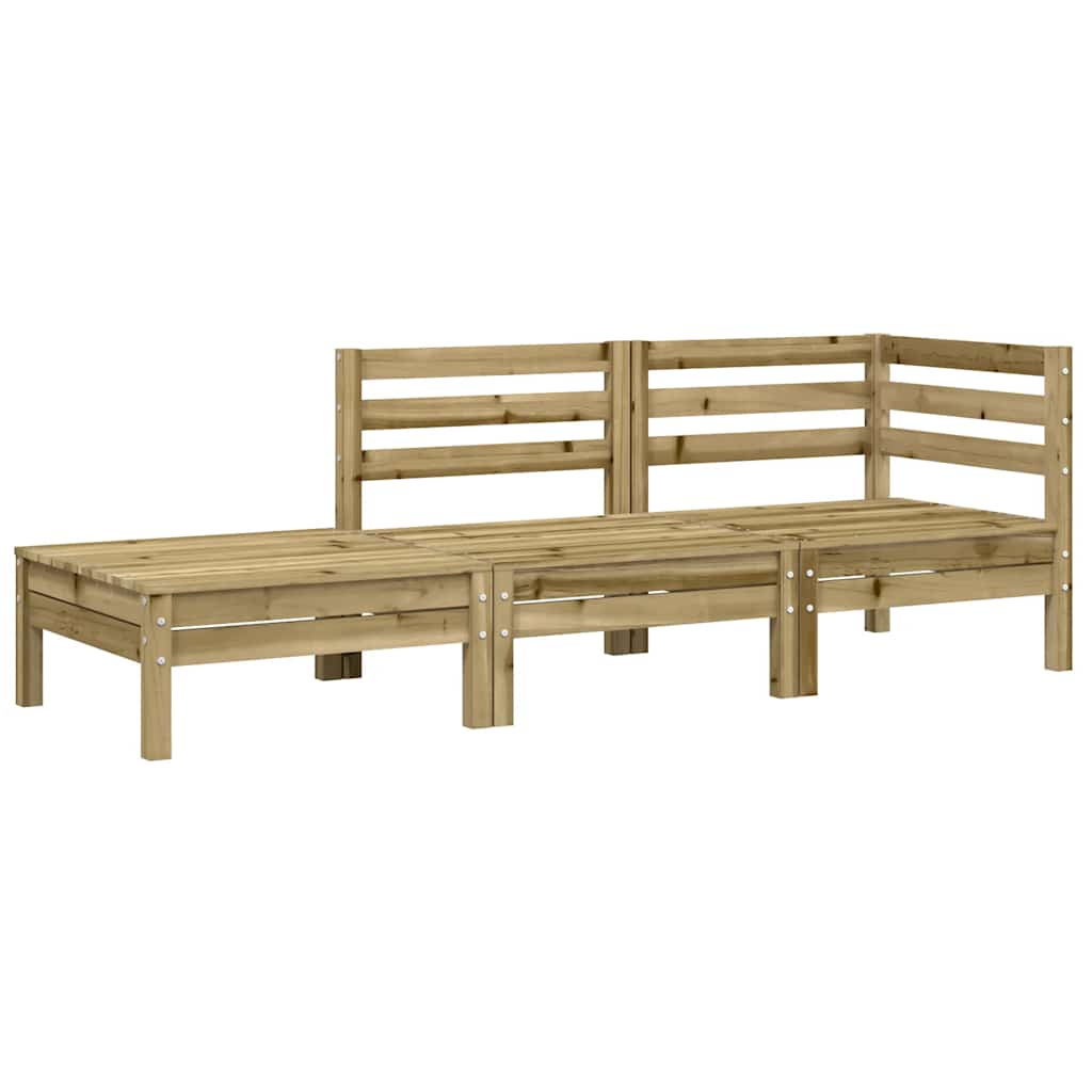 Tuinbank met kussens en voetenbank geïmpregneerd grenenhout is nu te koop bij PeponiXL, paradijselijk wonen!