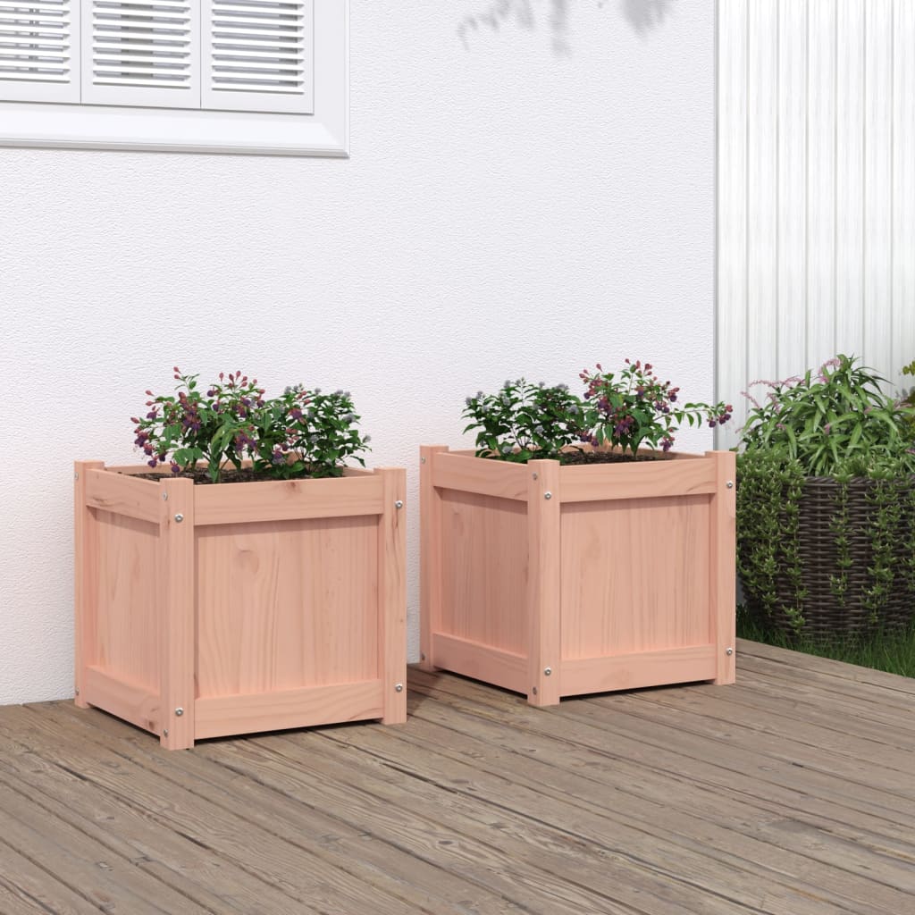 Plantenbakken 2 st massief douglashout is nu te koop bij PeponiXL, paradijselijk wonen!