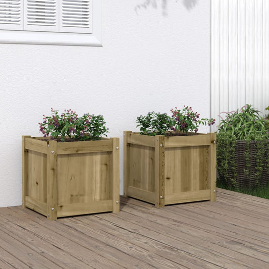 Plantenbakken 2 st cm geïmpregneerd hout is nu te koop bij PeponiXL, paradijselijk wonen!
