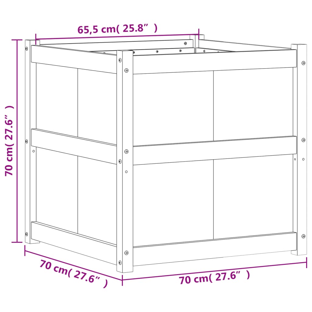 Plantenbak 70x70x70 cm massief douglashout is nu te koop bij PeponiXL, paradijselijk wonen!