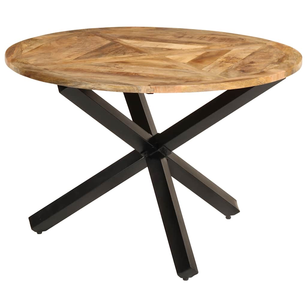 Eettafel Ø110x76 cm massief ruw mangohout is nu te koop bij PeponiXL, paradijselijk wonen!