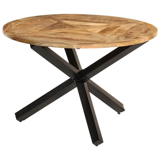 Eettafel Ø110x76 cm massief ruw mangohout is nu te koop bij PeponiXL, paradijselijk wonen!