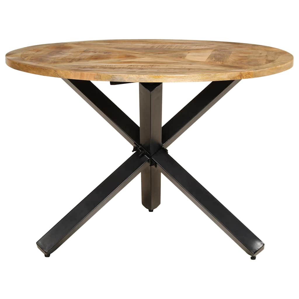 Eettafel Ø110x76 cm massief ruw mangohout is nu te koop bij PeponiXL, paradijselijk wonen!