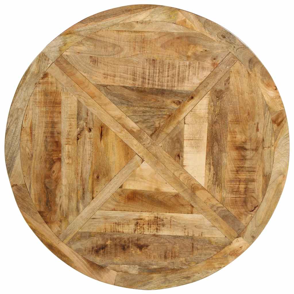 Eettafel Ø110x76 cm massief ruw mangohout is nu te koop bij PeponiXL, paradijselijk wonen!