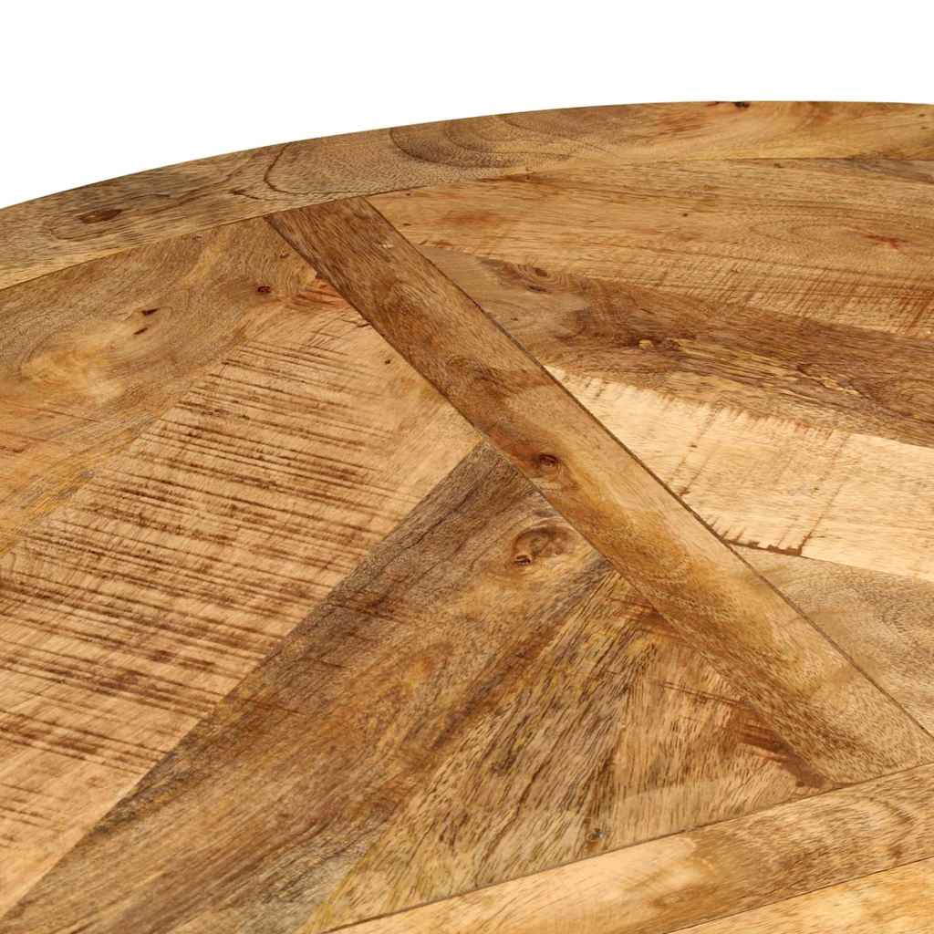 Eettafel Ø110x76 cm massief ruw mangohout is nu te koop bij PeponiXL, paradijselijk wonen!