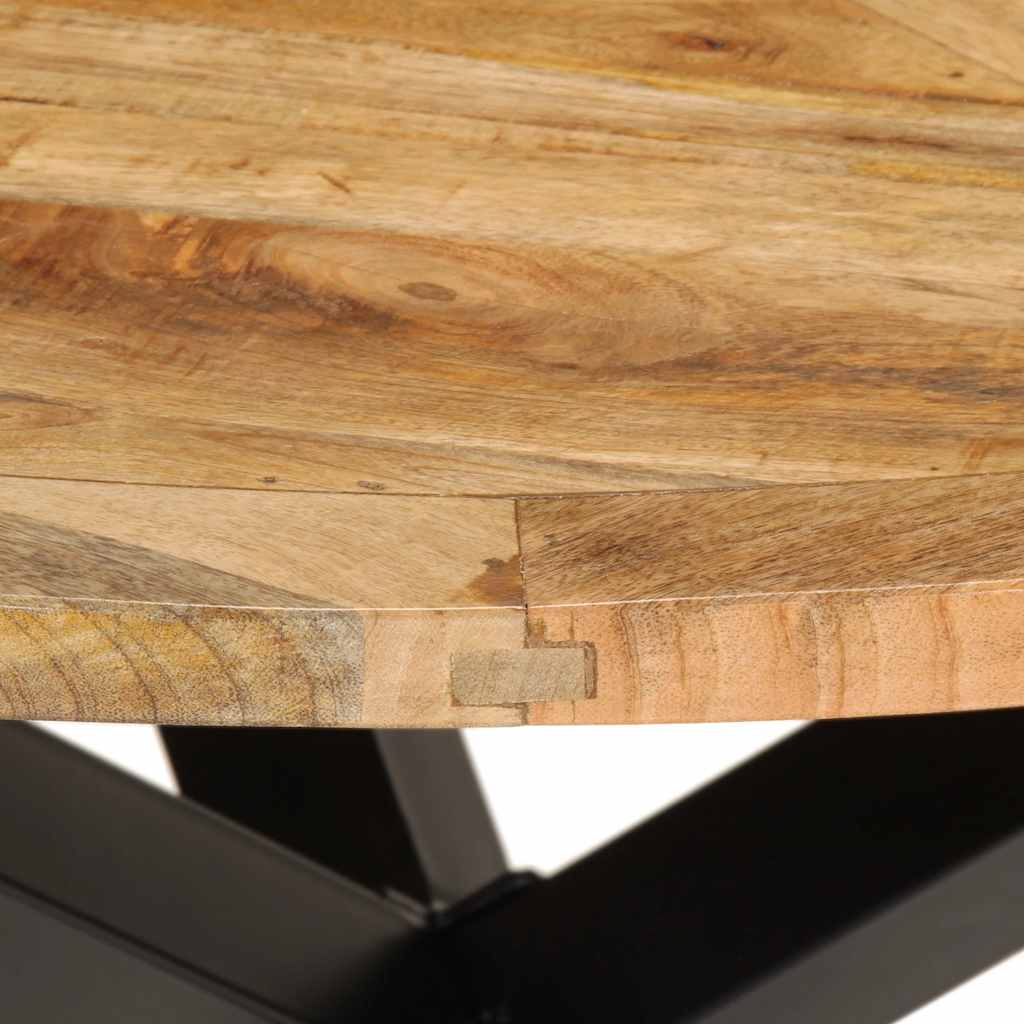 Eettafel Ø110x76 cm massief ruw mangohout is nu te koop bij PeponiXL, paradijselijk wonen!