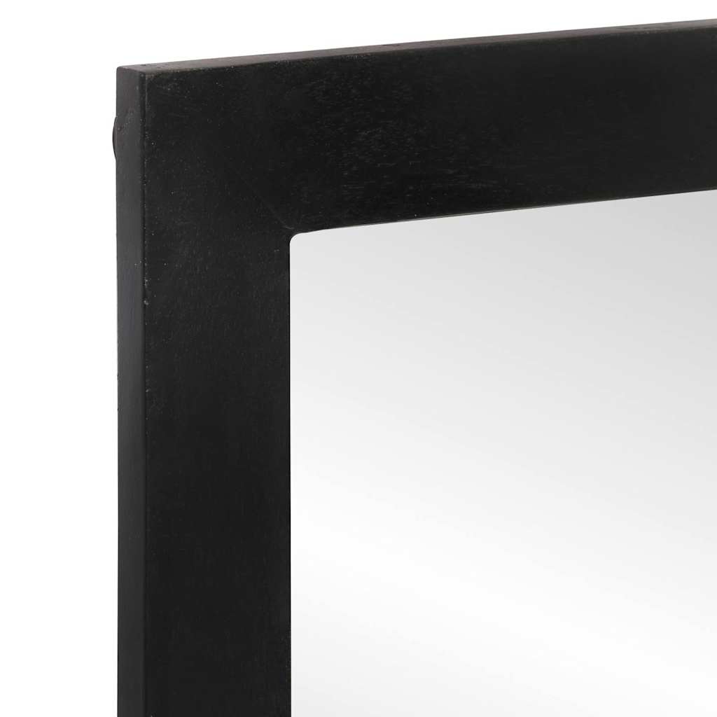 Badkamerspiegel 55x1x60 cm glas en massief mangohout is nu te koop bij PeponiXL, paradijselijk wonen!