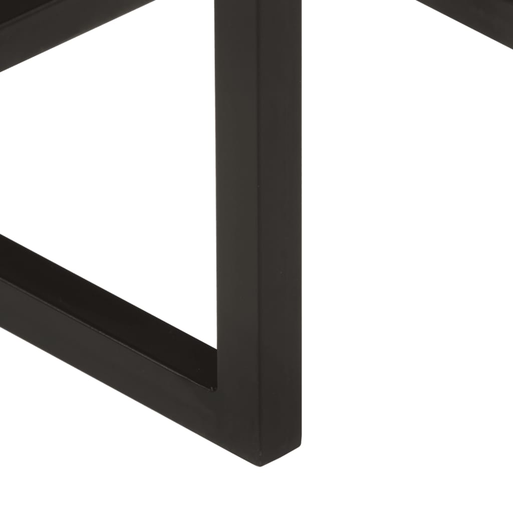 3-delige Salontafelset massief mangohout en ijzer is nu te koop bij PeponiXL, paradijselijk wonen!