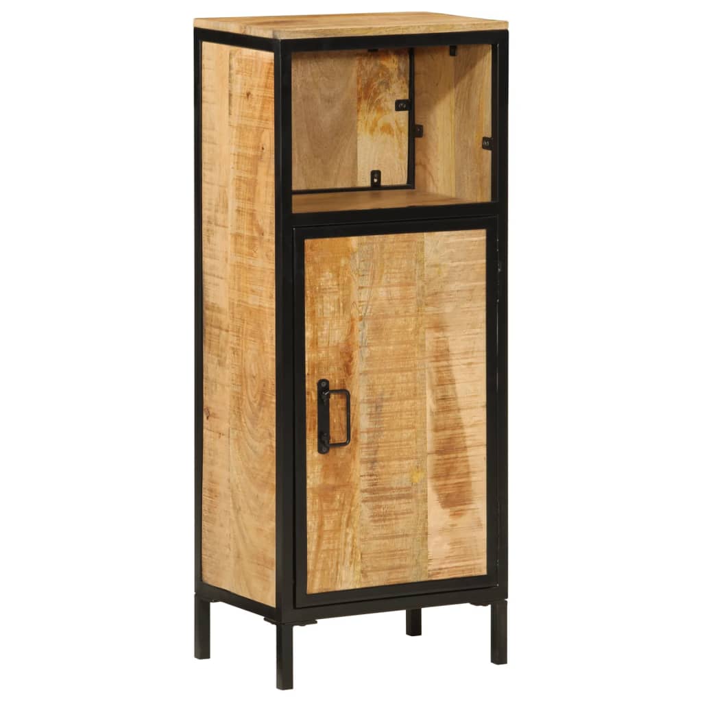 Badkamerkast 40x27x90 cm massief mangohout en ijzer is nu te koop bij PeponiXL, paradijselijk wonen!