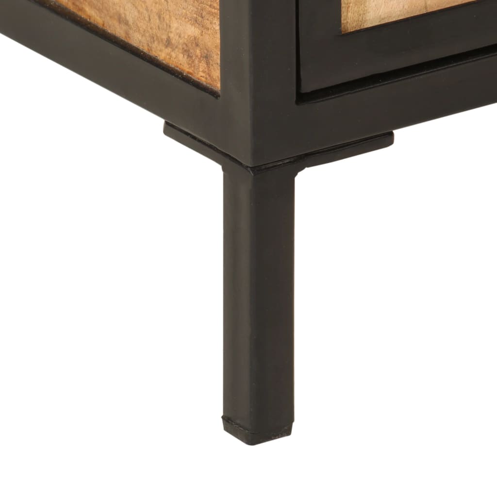 Badkamerkast 40x27x90 cm massief mangohout en ijzer is nu te koop bij PeponiXL, paradijselijk wonen!