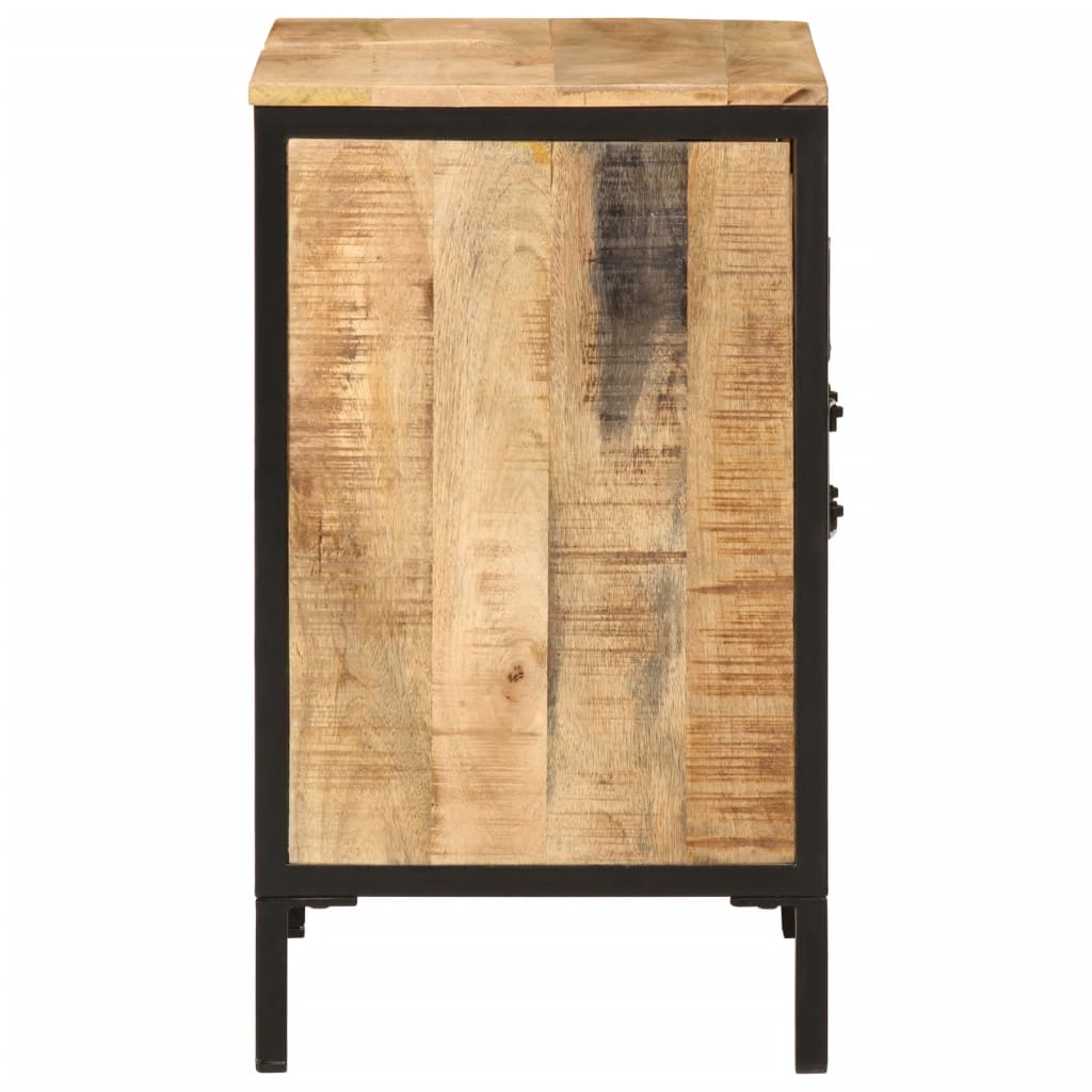 Wastafelkast 55x35x60 cm massief mangohout en ijzer is nu te koop bij PeponiXL, paradijselijk wonen!