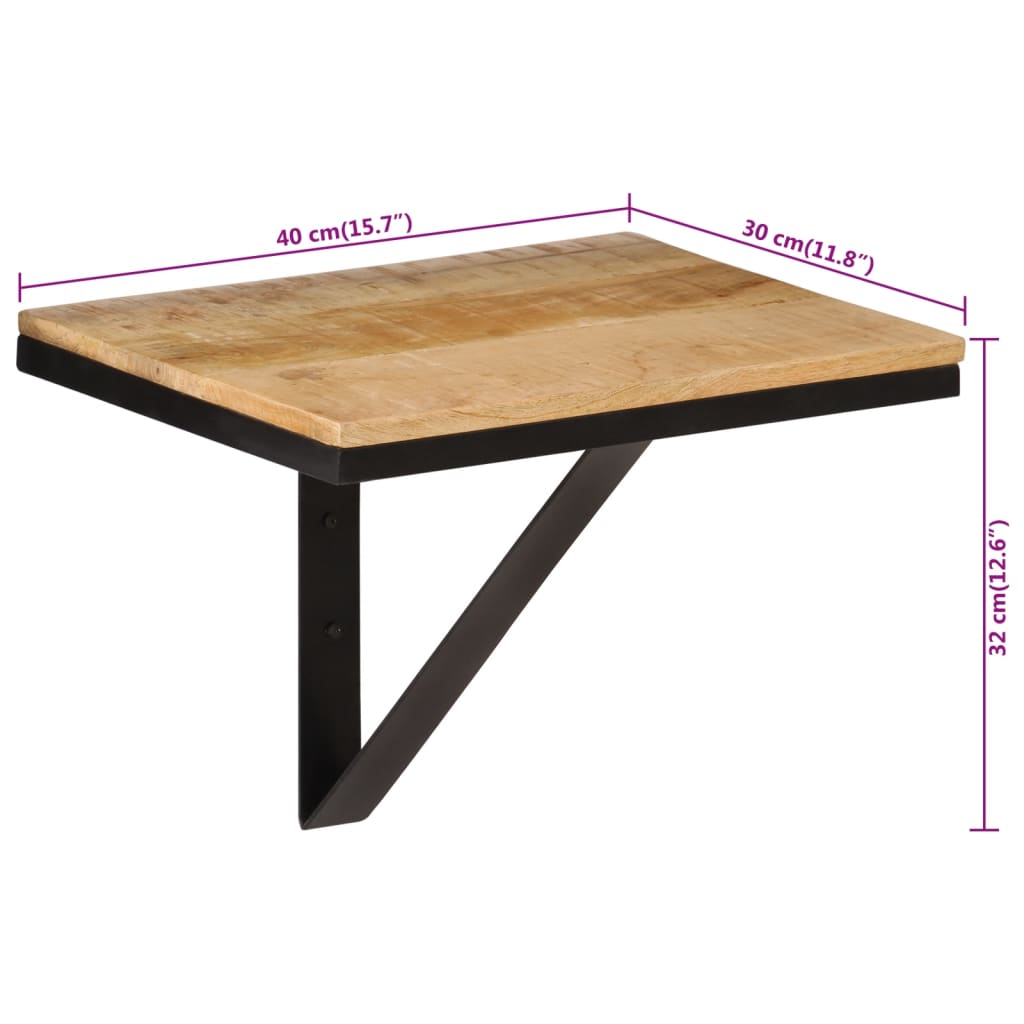 Wandschap 40x30x32 cm massief mangohout en ijzer is nu te koop bij PeponiXL, paradijselijk wonen!