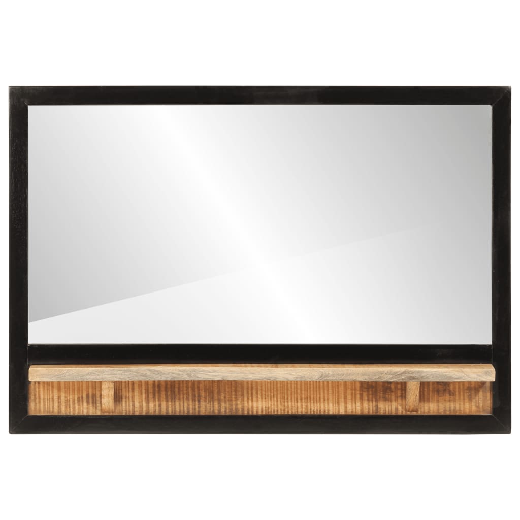 Spiegel met schap 80x8x55 cm glas en massief mangohout is nu te koop bij PeponiXL, paradijselijk wonen!