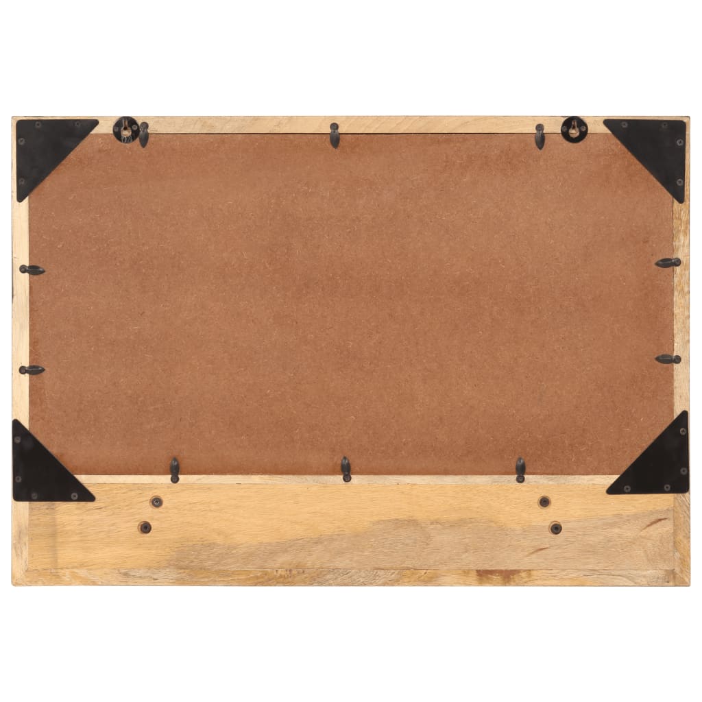 Spiegel met schap 80x8x55 cm glas en massief mangohout is nu te koop bij PeponiXL, paradijselijk wonen!
