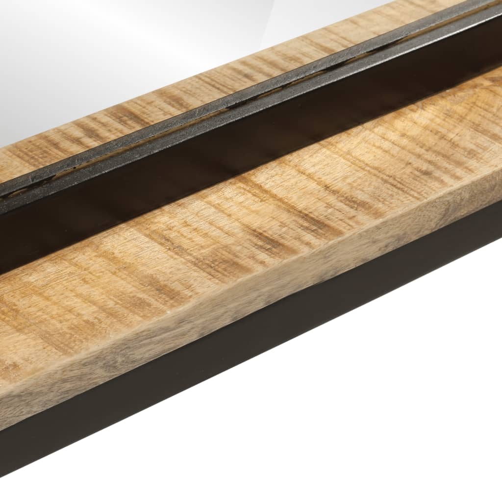 Spiegel met schap 80x8x55 cm glas en massief mangohout is nu te koop bij PeponiXL, paradijselijk wonen!