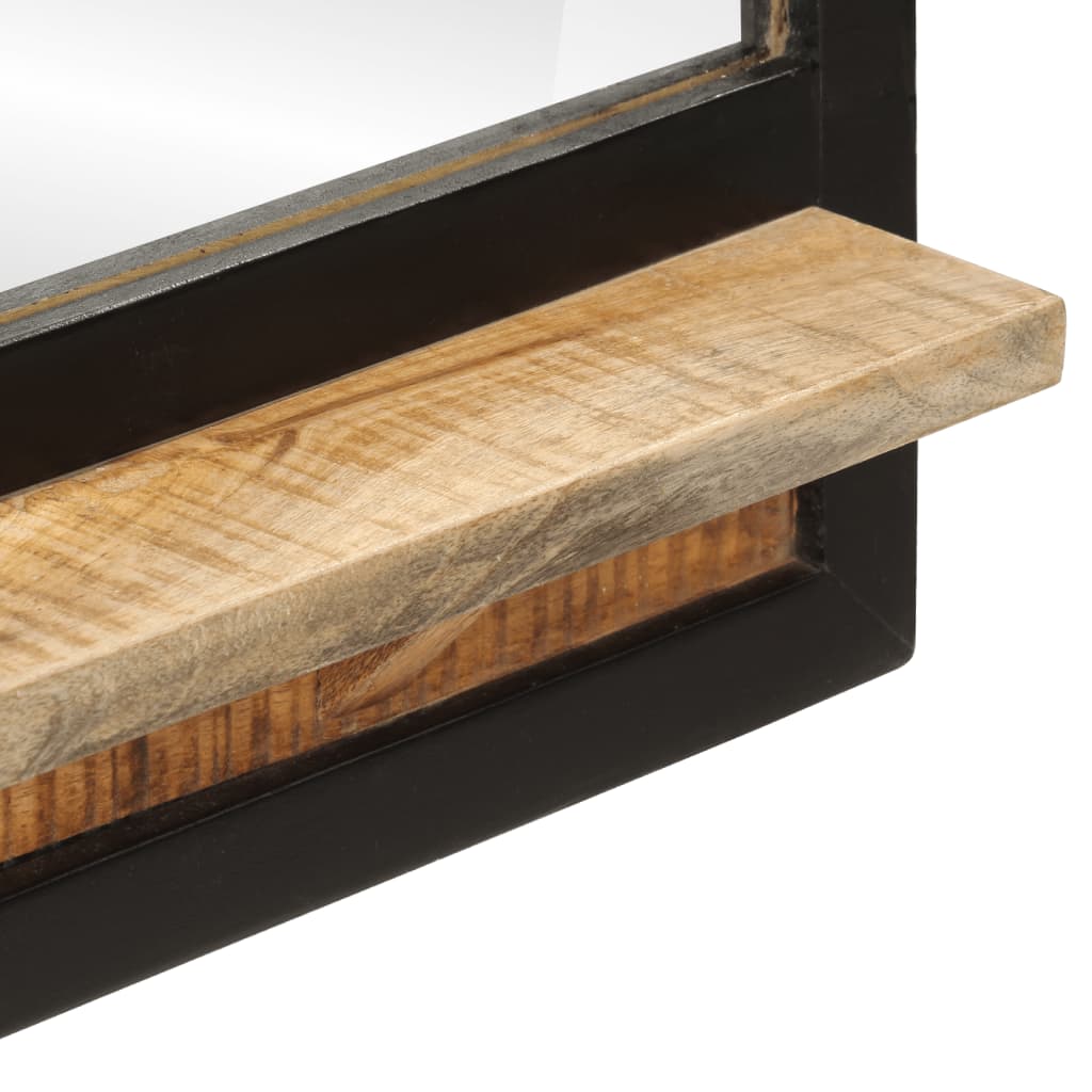 Spiegel met schap 80x8x55 cm glas en massief mangohout is nu te koop bij PeponiXL, paradijselijk wonen!
