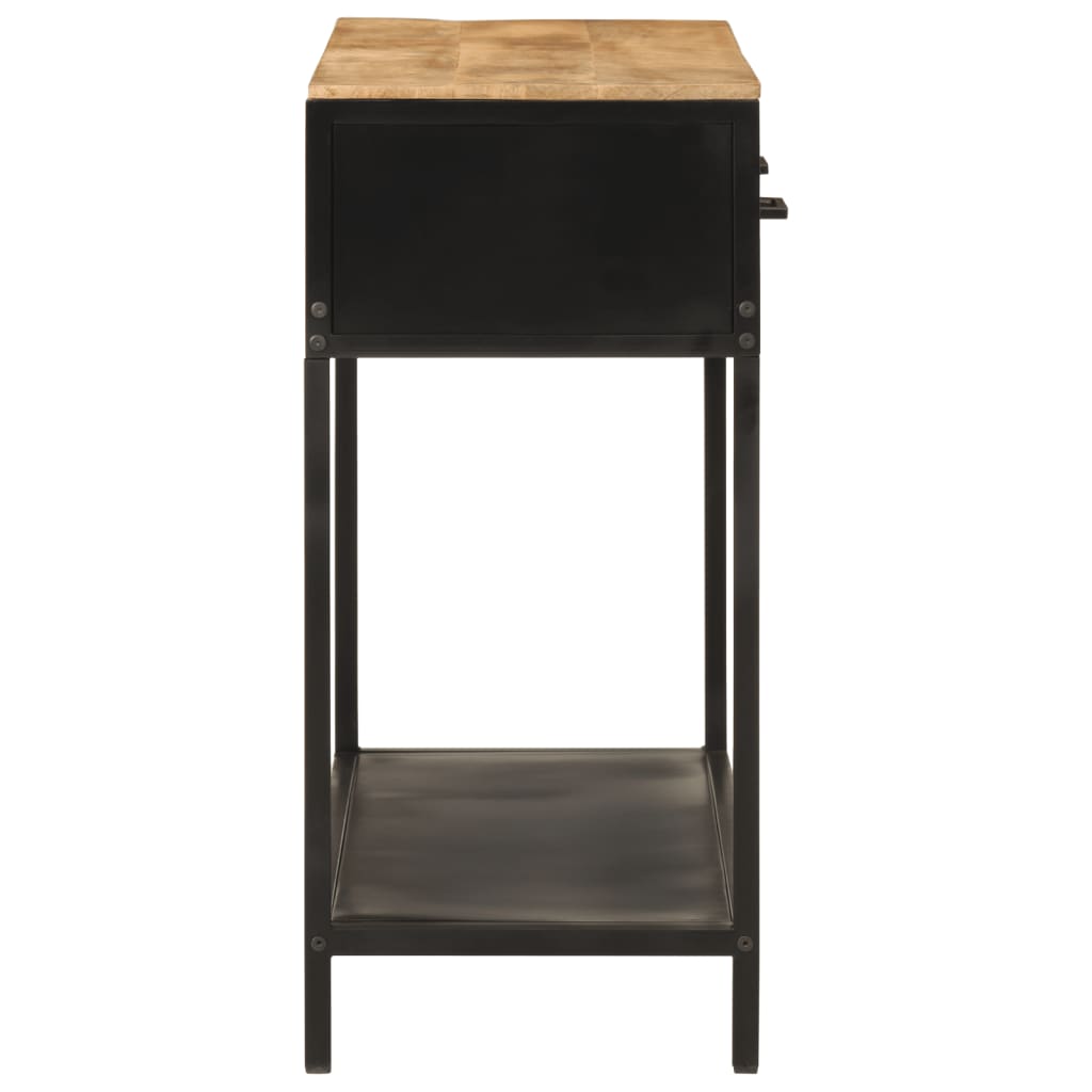 Wandtafel 100x35x76 cm massief mangohout en ijzer is nu te koop bij PeponiXL, paradijselijk wonen!