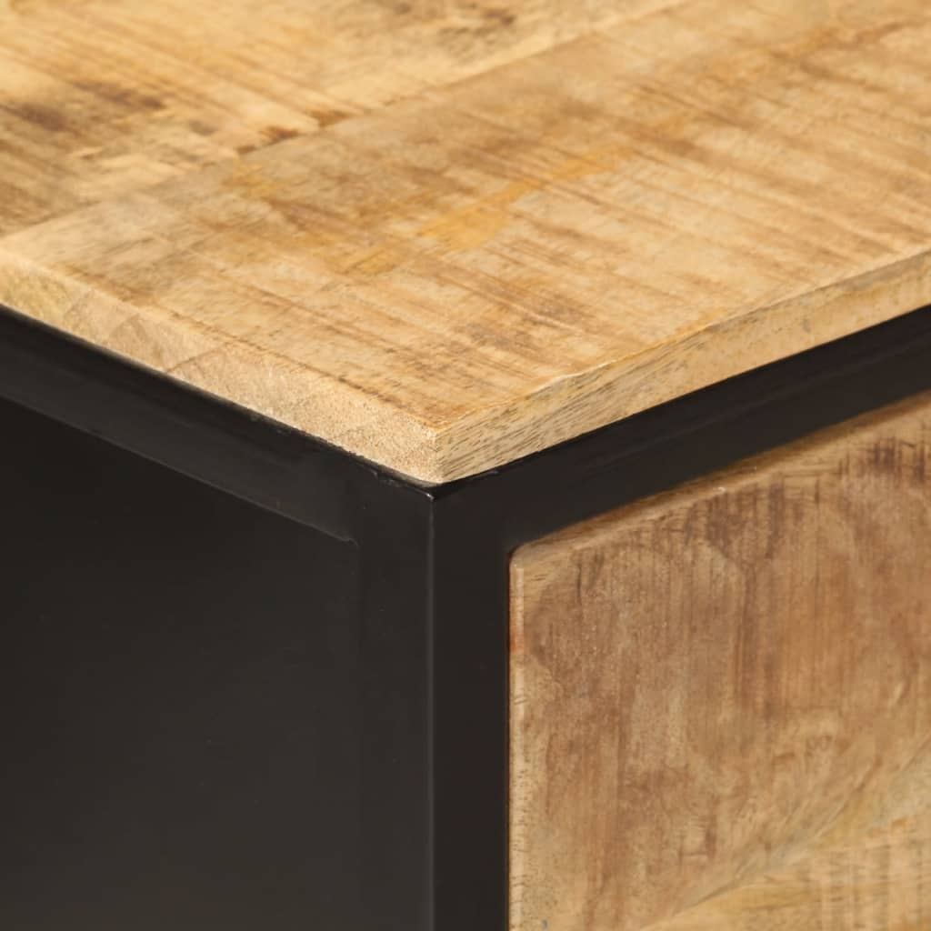 Wandtafel 100x35x76 cm massief mangohout en ijzer is nu te koop bij PeponiXL, paradijselijk wonen!