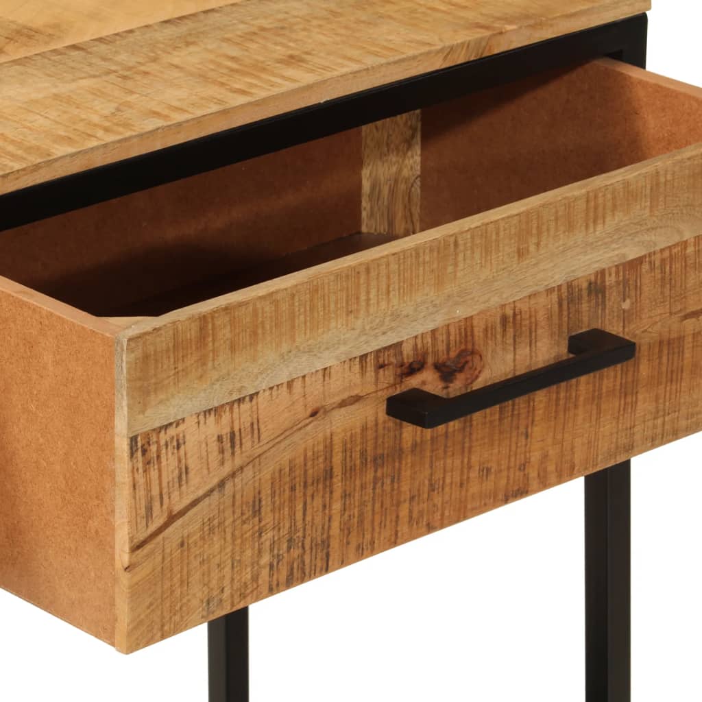 Wandtafel 100x35x76 cm massief mangohout en ijzer is nu te koop bij PeponiXL, paradijselijk wonen!