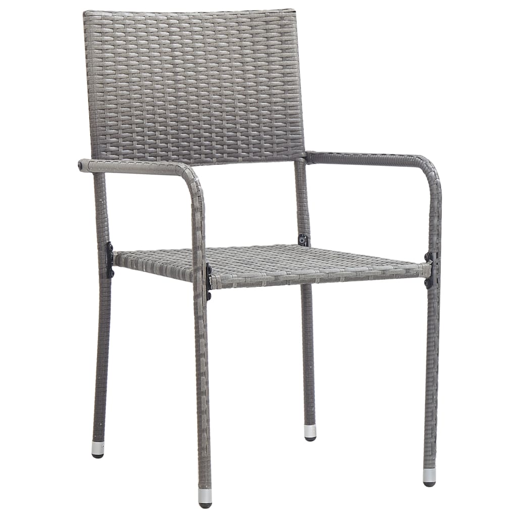 3-delige Tuinset poly rattan en staal grijs en zwart is nu te koop bij PeponiXL, paradijselijk wonen!