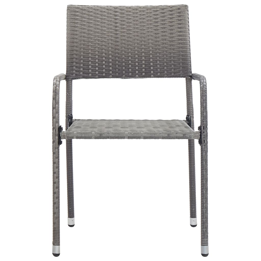 3-delige Tuinset poly rattan en staal grijs en zwart is nu te koop bij PeponiXL, paradijselijk wonen!