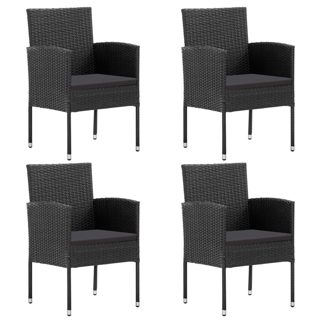 5-delige Tuinset poly rattan en staal zwart is nu te koop bij PeponiXL, paradijselijk wonen!