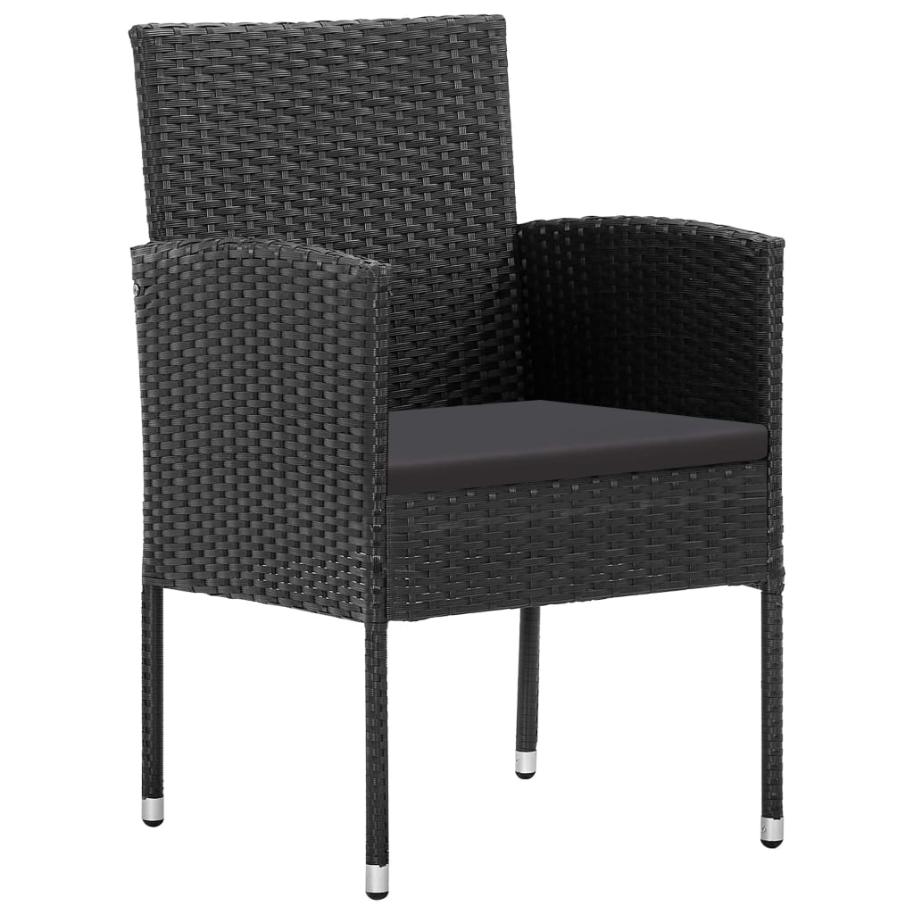 5-delige Tuinset poly rattan en staal zwart is nu te koop bij PeponiXL, paradijselijk wonen!