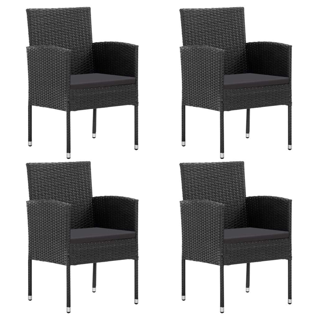 5-delige Tuinset poly rattan en staal zwart is nu te koop bij PeponiXL, paradijselijk wonen!