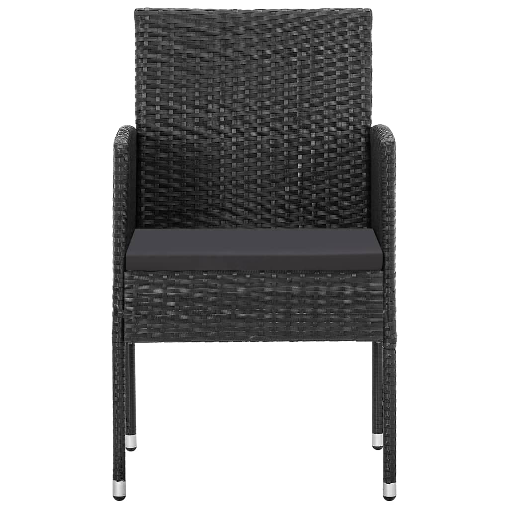 5-delige Tuinset poly rattan en staal zwart is nu te koop bij PeponiXL, paradijselijk wonen!