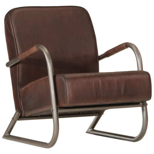Fauteuil echt leer bruin is nu te koop bij PeponiXL, paradijselijk wonen!