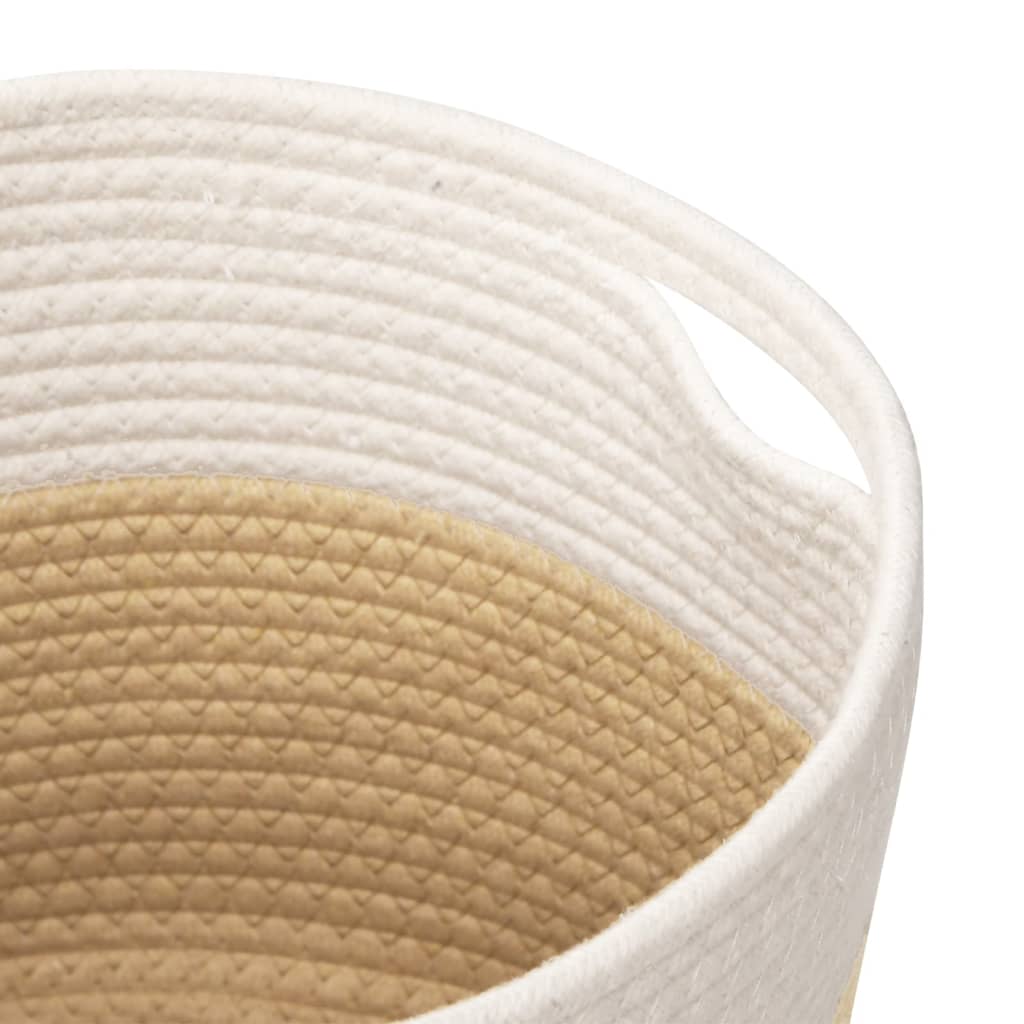 Opbergmanden 2 st Ø 28x28 cm katoen beige en wit is nu te koop bij PeponiXL, paradijselijk wonen!