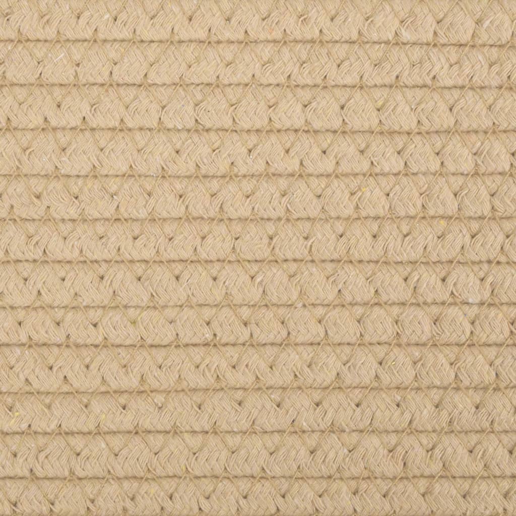 Wasmand Ø 60x36 cm katoen beige en wit is nu te koop bij PeponiXL, paradijselijk wonen!